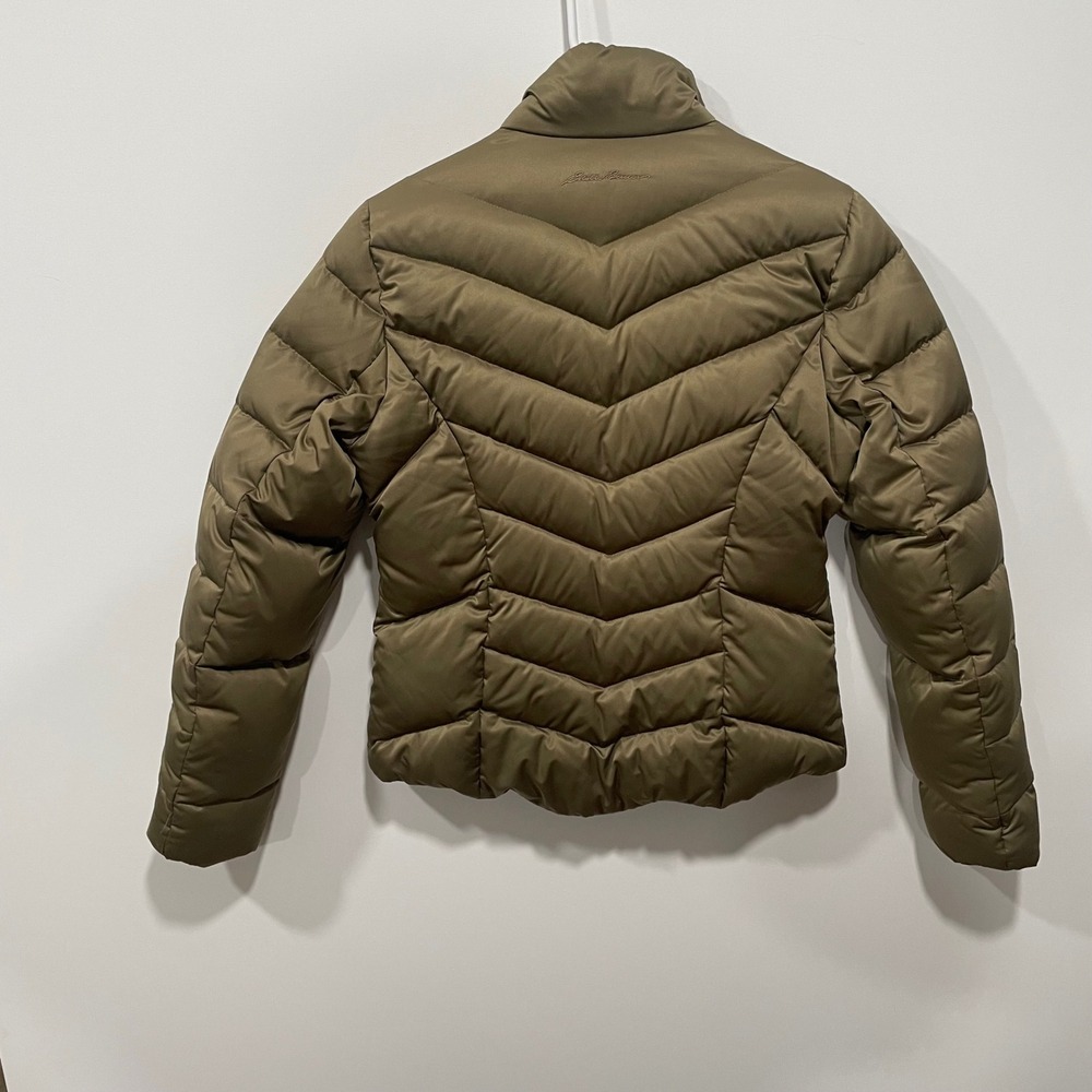 Eddie Bauer Women's Down Puffer Jacket Olive Green XS EB550 Fill - Picture 7 of 11